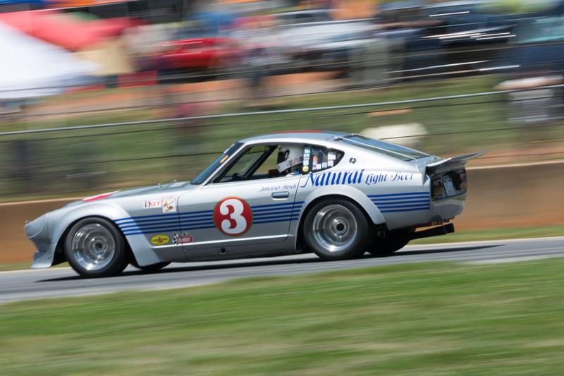 Bob Clucas’ 240Z, in period Natural Light livery - this Z was piloted in era by many celebrities, including James Brolin.